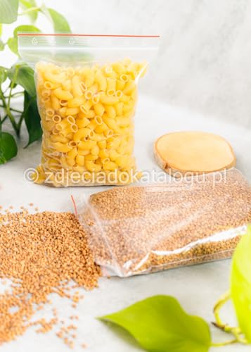 Pakico | 100 Plastikbeutel 6 x 8 cm Wiederverschließbare Durchsichtige | Dick und Haltbar | Verschlussbeutel | Kekstüten | Schmuckverpackungen | Lebensmittelbeutel | Kleine Ziplock-Beutel