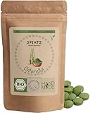 SPINTZ® 400 pcs. Chlorella bio 100% culture contrôlée | Sans plastique & durable | 500 mg comprimés végétaux (200 g)