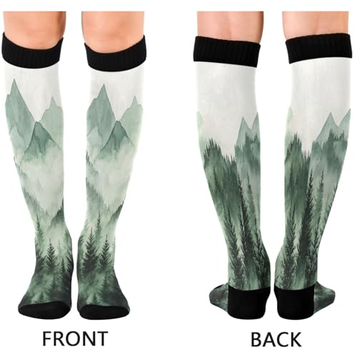Image of Pigsaly Ceramic Mugs Coffee Cups Womens Knee High Socks Love Compression Socks Athletic Tube Sock Outdoor Sport Socks