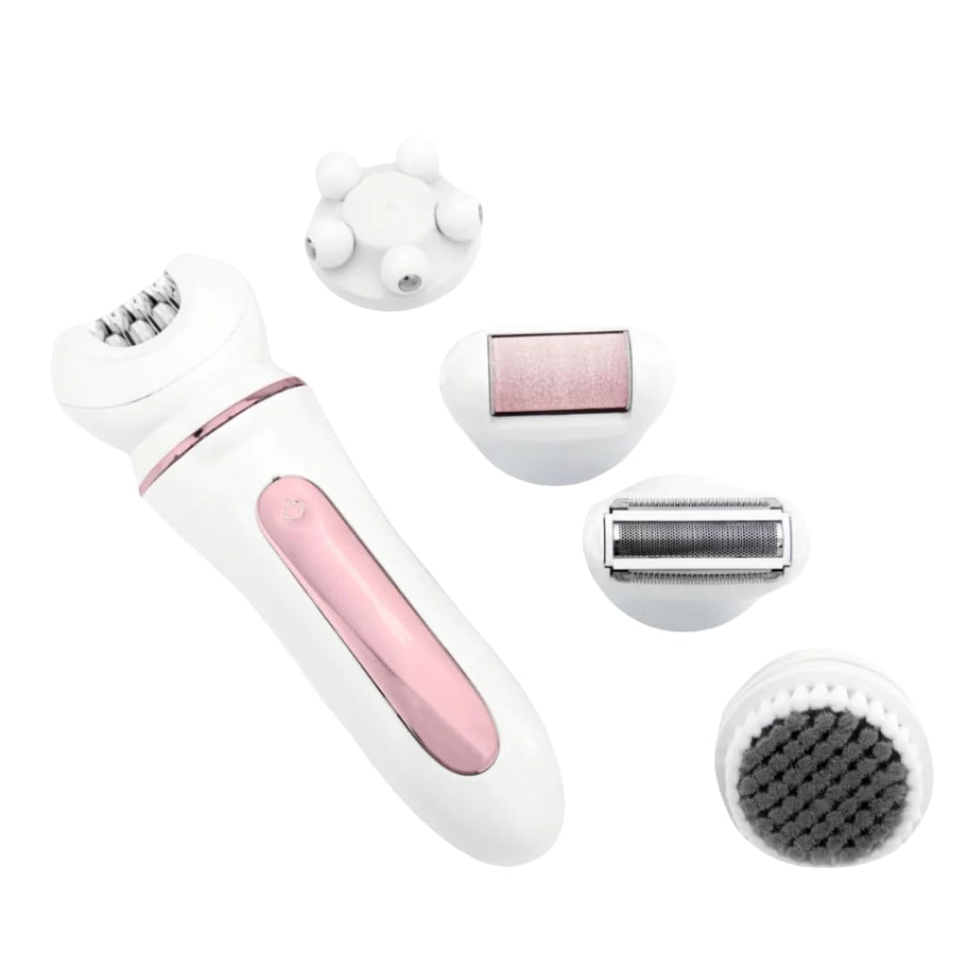 osmo epiluxe epilierer 5 - in - 1 Kabelloser Epilierer für Damen, Wet & Dry, Langanhaltende Haarentfernung, Weißer Epiliergerät für Gesicht und Körper