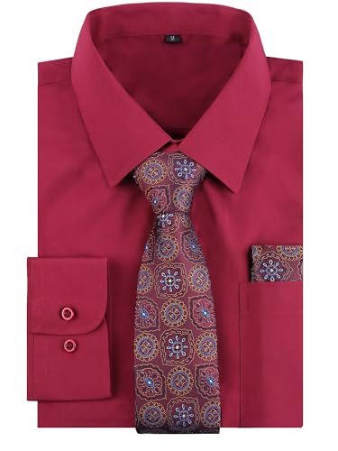 Image of Alizeal Mens 3 Pcs Long Sleeve Shirts Set