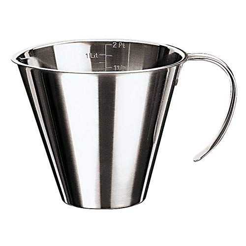 Paderno 42581-20 Misurino Graduato Impilabile 2.0 lt, Acciaio Inox