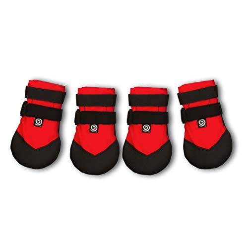 Ultra Paws Light Duty, Heavy Duty, Hot Weather Dog Boots (8 - Large, Red - Heavy Duty)