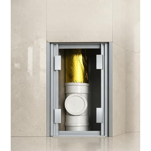 Panel De Acceso Para Tuberías De Aleación De Aluminio Con Marco De Aluminio Ajustable,Tapa De Inspección Mural Extraíble Y Oculta Para Tuberías De Desagüe,Fácil Instalación(20x41in(500x1050mm))