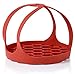 2 Pack Olla A Presión Sling Silicone Bakeware Lifter Soporte De Rejilla De Huevo De Silicona Con Asas Bandeja Caliente De Silicona Para Olla Instantánea 6 / 8Qt (3 Qt,Rojo)
