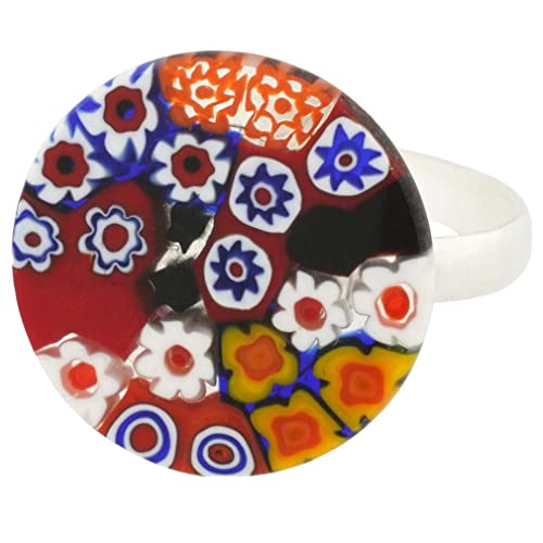 Glass Of Venice Murano Glass Millefiori Ring #4