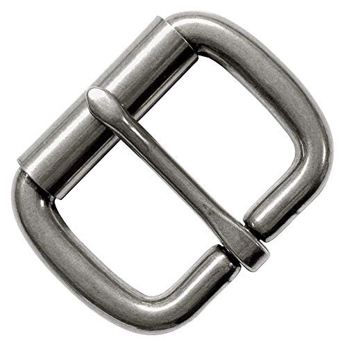 Antiqued Finish Single Prong Replacement Roller Belt Buckle, Fits 1-1/2