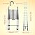 14.5FT/4.4M Telescoping Ladders EN131 Standards Multi-Purpose Telescopic Ladder Folding Ladder Loft Attic Ladder Folding Aluminum Extension Ladder for Home Building Maintenance Garden Work Access Loft