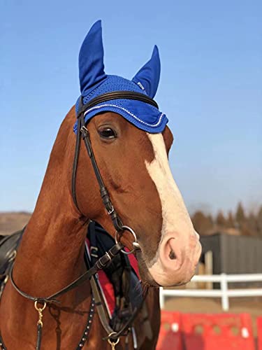 Ride Now Horse Ear Bonne/Horse Hood/Mask Horse Veil Horse Ear Bonnetâ€¦ (Royal Blue, Full)