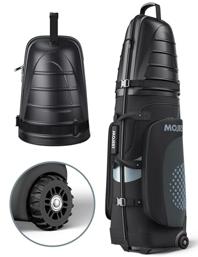 Image of Golf Travel Bags for Airlines with Wheels, Hard Case Top and 1680D Heavy Duty Oxford Protect Golf Clubs, Lightweight and Easy to Maneuver