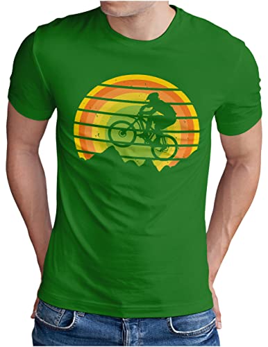 T-shirt de vélo VTT homme vert grande taille XXXXL vêtement de cycliste OM3