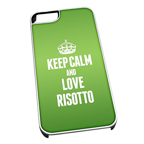 Bianco cover per iPhone 5/5S 1458 verde Keep Calm