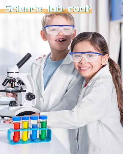 Set de 6 disfraces de bata de laboratorio para niños blancos miniatura 6