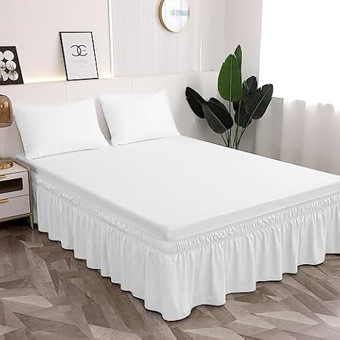 Toodou Twin Bed Skirt with 16 Inch Drop Cover