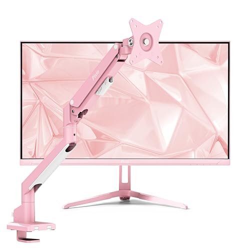 Image of Pixio PX249 Wave Pink 24 inch 240Hz Refresh Rate FHD 1080p Resolution IPS Panel 1ms GTG Response Time Gaming Monitor and PS1S Wave Pink Single Monitor Arm