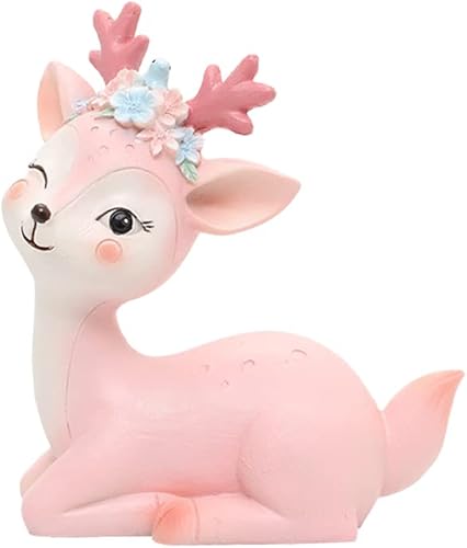 Adorno para tablero de instrumentos de automóvil, lindo adorno de resina con ciervos Sika para tablero de automóvil, lindo juguete de dibujos