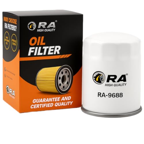RA-9688 Engine Oil Filter 15K Mile Change Automotive Replacement Interval Spin-On for Select Models Acura, Dodge, Ford, Honda, Hyundai, Isuzu, Kia, Mazda, Mitsibishi, Subaru