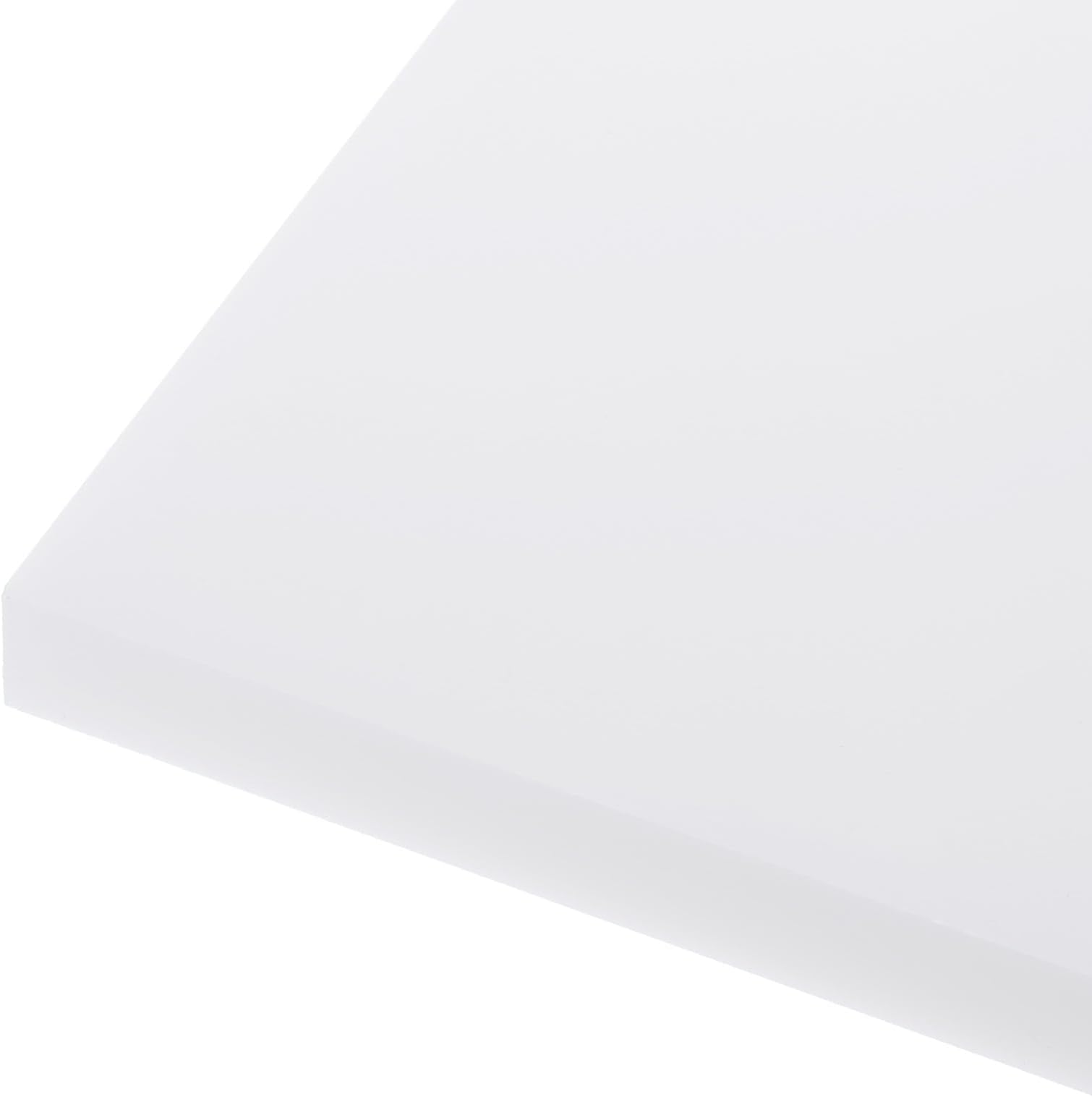 Rebower 305 x 305 x 20mm HDPE Plastic Sheet, High Density Polyethylene Sheet Cutting Board White Solid Block, [for Marine, DIY, Home Floor]