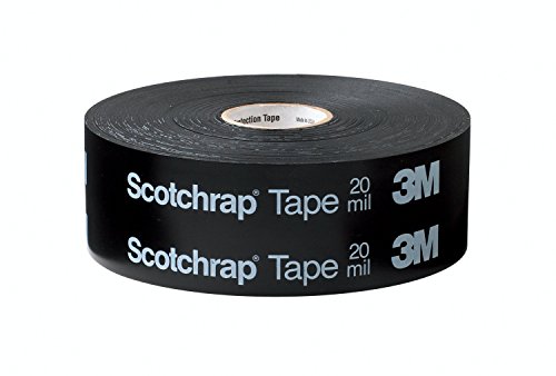 Image of 3M Scotchrap Vinyl Corrosion Protection Tape 51, 1 in x 100 ft, 1 Roll | Printed, Black, Easy Application, PVC Backing, Rubber Adhesive, 20 mil