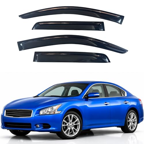 Image of IG Window Visors Fit for 2009-2015 Nissan Maxima, Out-Channel Rain Guards Vent Wind Deflectors 4PC, Car Accessories for 09-15 Maxima