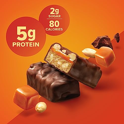 Pure Protein Candy Bar Bites, Chocolate Peanut Caramel, 5G Protein, Gluten Free, Low Sugar, 0.70 Oz., 8 Pack (Packaging May Vary) #TOP3