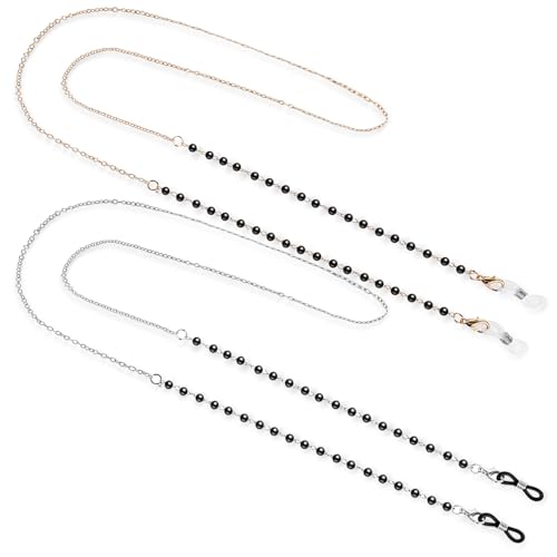 Lot De 5 Chaînes De Lunettes Pour Femmes Et Hommes - Chaînes élégantes En Perles Métalliques - Accessoire Anti-perte