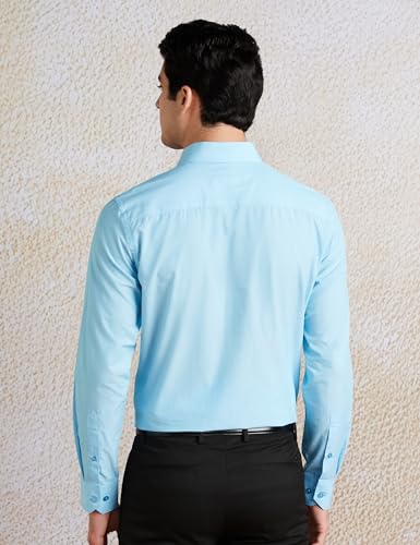 Image of Amazon Brand - Symbol Men's Cotton Rich Formal Shirt | Plain | Full Sleeve - Regular Fit (Available in Plus Sizes)