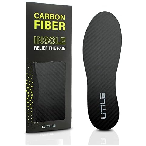 UTILE Carbon Fiber Insole (1 Pair) Rigid Shoe Insert for Turf Toe, Foot Fracture and Arthritis, Mortons Toe, Hallux Rigidus, Limitus - Orthotic Shoe Stiffener Insert Alternative to Post Op Shoe (XXL) Cover