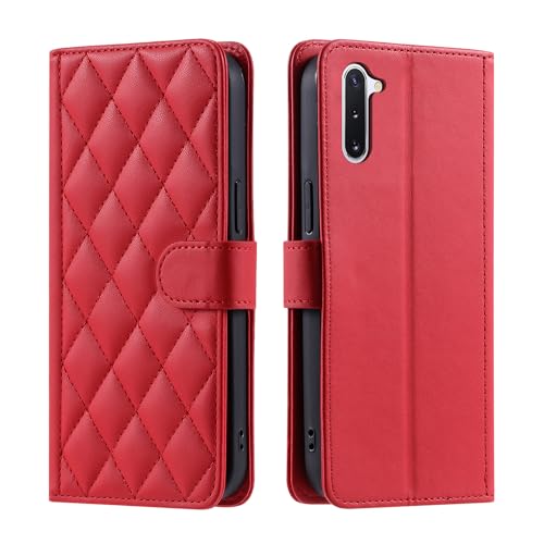 Leather Case Compatible with Samsung Galaxy Note 10,Flip case with card slot Compatible with Samsung SM-N970F/DS Galaxy Note10 / SM-N970U1 SM-N970W SM-N970F SM-N971N Case Cover Red