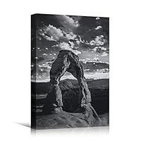 Canvas Wall Art Expressive Landscape Chic Dramatic Duotone Hallway Landscape Mountain Photography - 12x18 inches