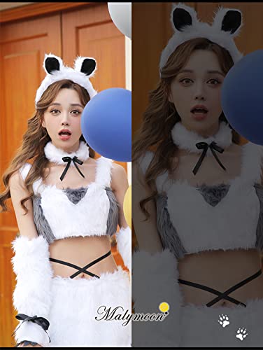 ໒꒱ マリームーン Malymoon 狼 コスプレ +獣耳 Amazon.co.jp: [Malymoon] ハロウィン コスプレ アニマル 衣装