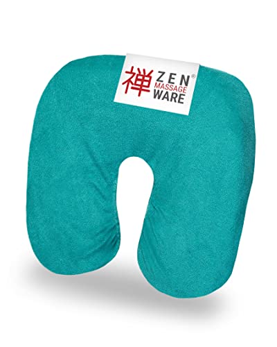 Zen Housse de coussin pour chaise longue de massage en tissu éponge - Doux pour la peau - Tissu de serrage pour appuie-tête - Housse vert émeraude