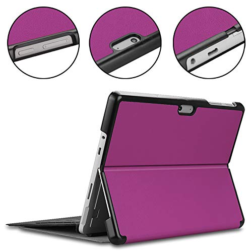 Tablette PC couverture Microsoft Surface Go étui cuir violet - 4