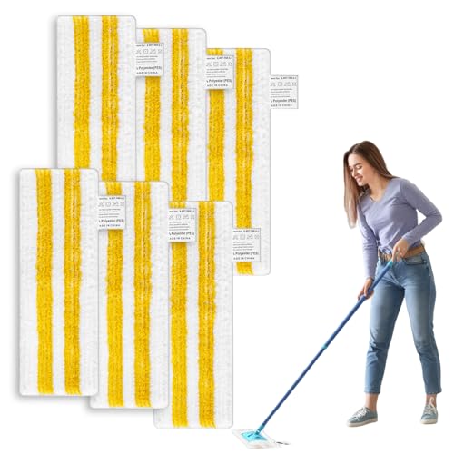 6 Pezzi per Kärcher EasyFix SC1, SC2, SC3, SC4, SC5 Microfibra Panni per Scopa a Vapore, Accessori di Ricambio, Non fa Pelucchi, è Adatto per Un'Ampia Gamma di Pulizie Dei Pavimenti