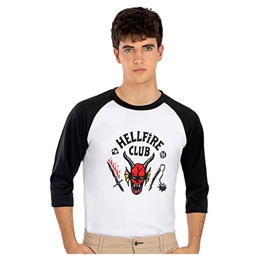 Funidelia | Camiseta de Hellfire Club Stranger Things para hombre Netflix, Once (Eleven) - Accesorios para adultos, accesorio para disfraz - Talla S - M - Blanco