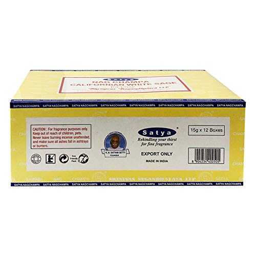 California White Sage Incense Sticks and Incense Stick Holder Bundle Insence Insense Satya