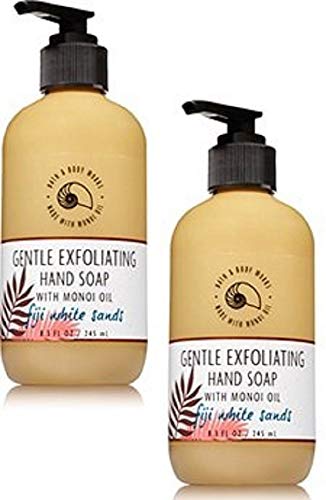 Bath and Body Works 2 Pack Fiji White Sands Gentle Exfoliating Hand Soap with Monoi Oil 8.3 Oz.