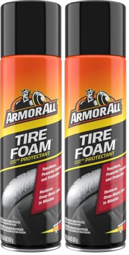 Armor All Tire Foam, Tire Cleaner Spray for Cars, Trucks, Motorcycles, 20 Oz Each, 1.25 Pound (Pack of 2)
