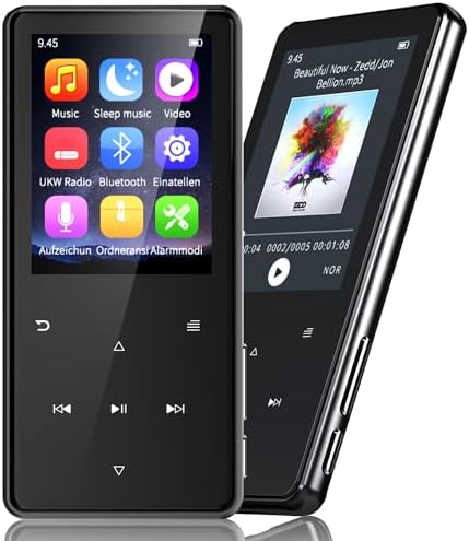 64Go Lecteur Mp3 Bluetooth 5.3 Écran Tactile Portable Baladeur Mp3