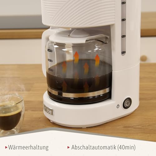 briebe Elegance Set Brottoaster mit breitem Schlitz, 2 Scheiben + elektrischer Wasserkocher, 1,7 l, kabellos, 2200 W, BPA-frei + Filterkaffeemaschine, Filter, 10 Tassen, 1,25 l, Frühstückspack – Bild 8