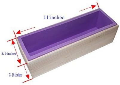 DD-life Flexible Rectangular Soap Silicone Loaf Mold Wood Box for 42oz Soap Making Supplies ¡­