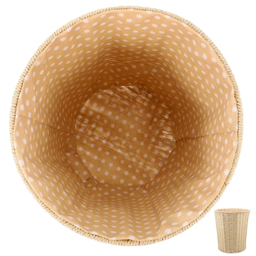 OSOLADY 藤編み収納バスケット キッチン用品 軽量多機能ラタンごみ入れ 寝室 リビング用自然風インテリア収納かご