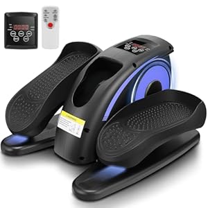 ANCHEER Under Desk Elliptical Machine, Electric Seated Pedal Exerciser, Mini Elliptical Machines for Seniors, LCD Display Monitor, Remote Control, Leg Exerciser for Home