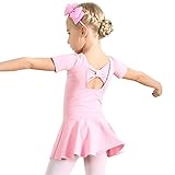 Ballet Toddler Girls Dance Dresses Leotard Costume Clothes For Kids Fashion Dresses Girls 4-5 4T 5T Child Dance Apparel Gymnastics Leotard With Sleeves Size 5 US-M (Pink,120)