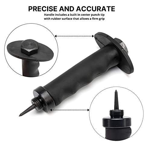 Image of NEIKO 02604A Hole Punch Set | SAE & Metric, 3 /16 inch - 1-3 /8 inch & 5 - 35mm | 14 Piece Sharp Hollow Hole Punch Kit, Gasket Cutting Puncher, Foam Cutter, & Leather Hole Punches | 6 inch Interchangeable