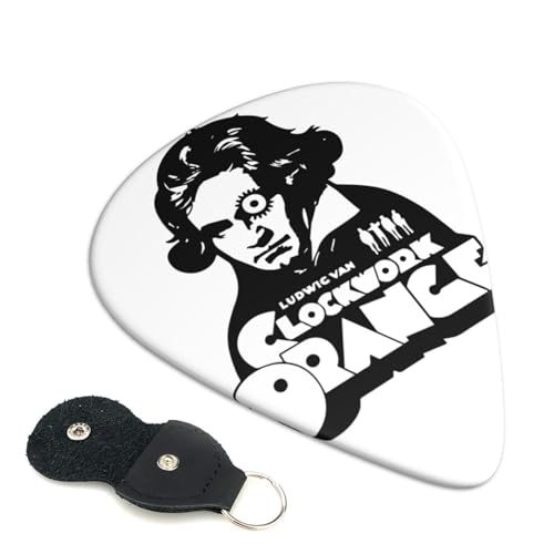 ギターピック 時計じかけのオレンジ 0.71mm ベース ギター用のピック ギターぴっく 収納ケース付き 厚み 初心者 携帯に便利 練習用