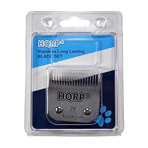 Hqrp 3pcs clipper blades set sizes 7f 1030 for poodle hair cutting sporting miami terrier style dog grooming clipping trimming coaster   cucciolini doodles