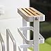 GeLive Metal Knife Block Cutting Board Chopper Holder Drying Rack Kitchen Storage Organizer Counter Display Stand (White)