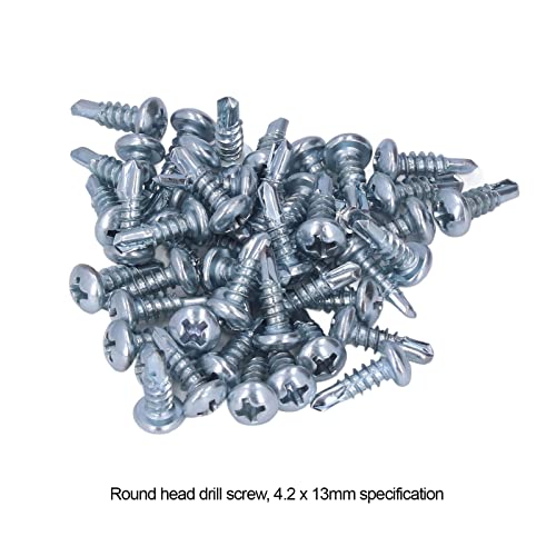 Tornillos de cabeza redonda 50 piezas 4.2x13mm para madera miniatura 4
