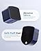 SEAOURA Aquarium Magnetic Cleaner with Thermometer, Fish Aquariums Mini Magnet Brush Only for Glass Tank,Tiny Magnets Clean Floating Cleaning ToolAlgae Scrapers(Blue)
